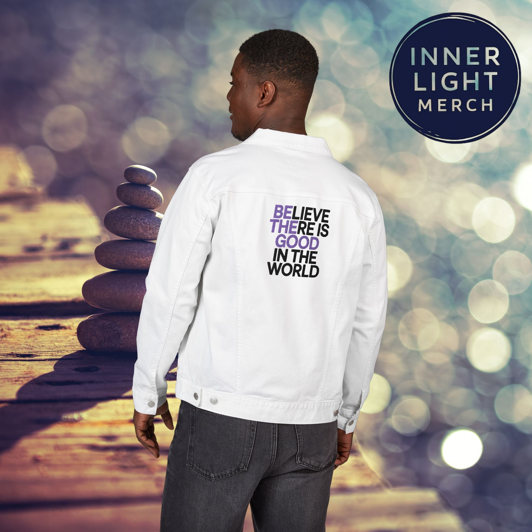 Denim Jacket BE THE GOOD IN THE WORLD